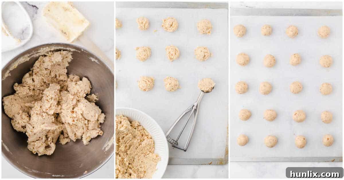 snowball cookies prep