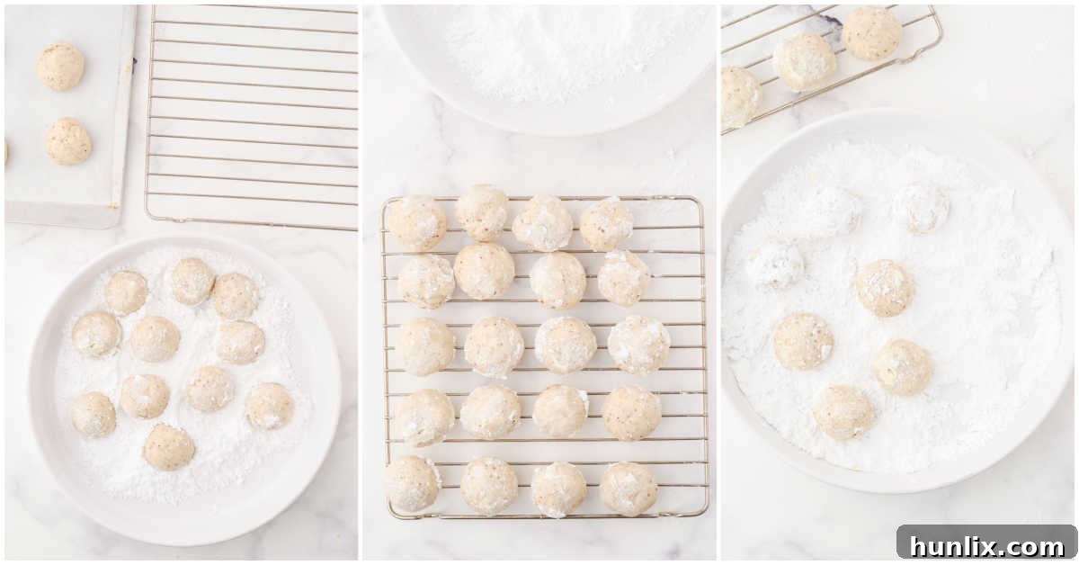snowball cookies prep