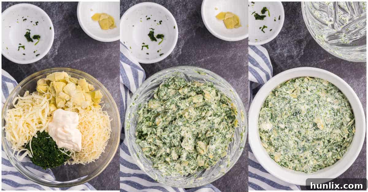 Creamy Artichoke Spinach Bliss 4 prep for spinach artichoke dip