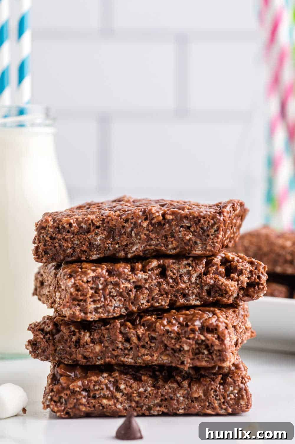 The recipe stacked on top of each other.