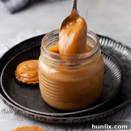 A delicious Instant Pot Dulce de Leche, perfect for dipping or spreading.