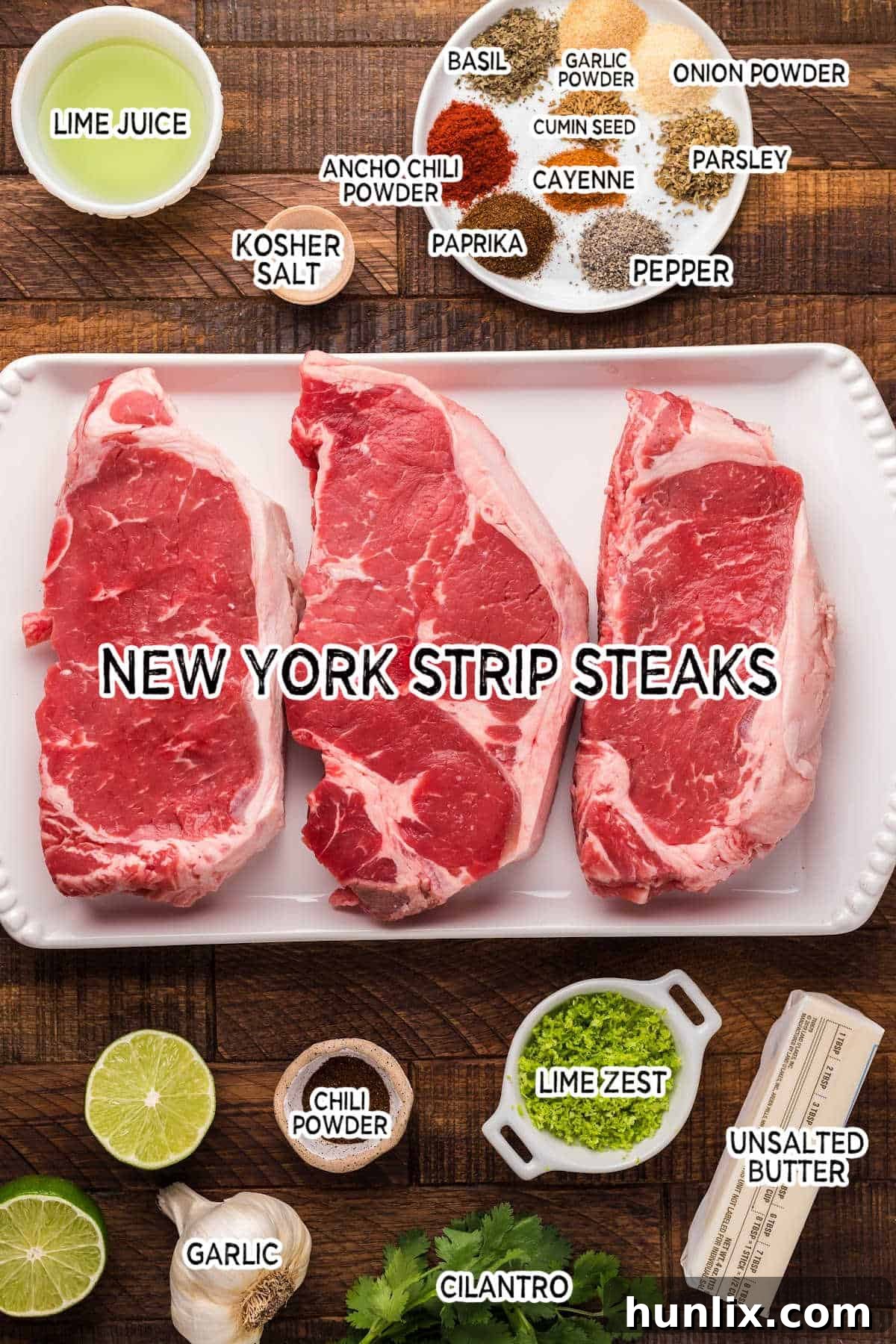 Ingredients to make blackened steak.