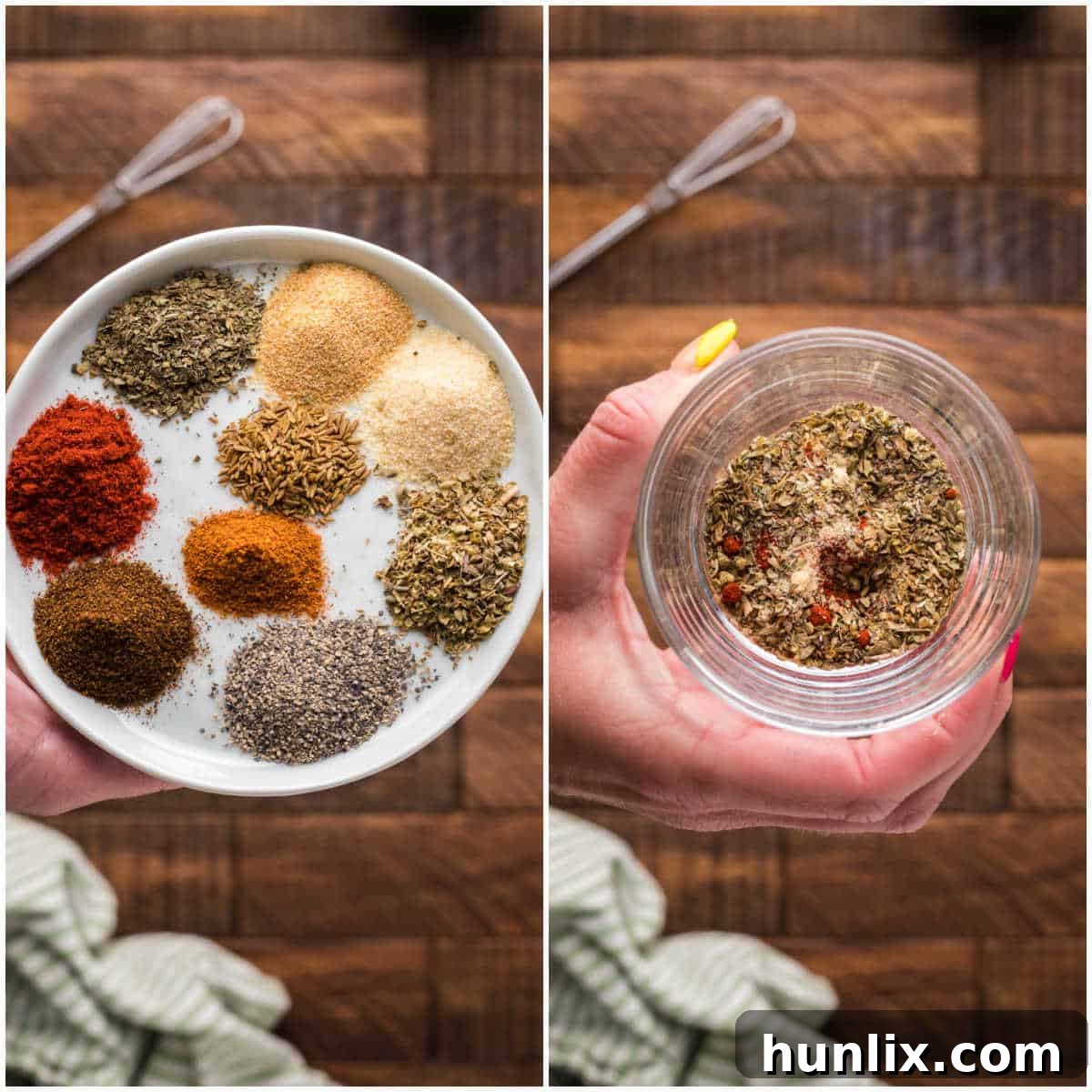 Steps to make blackened steak.