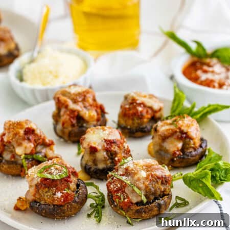 Meatball Stuffed Mushrooms
