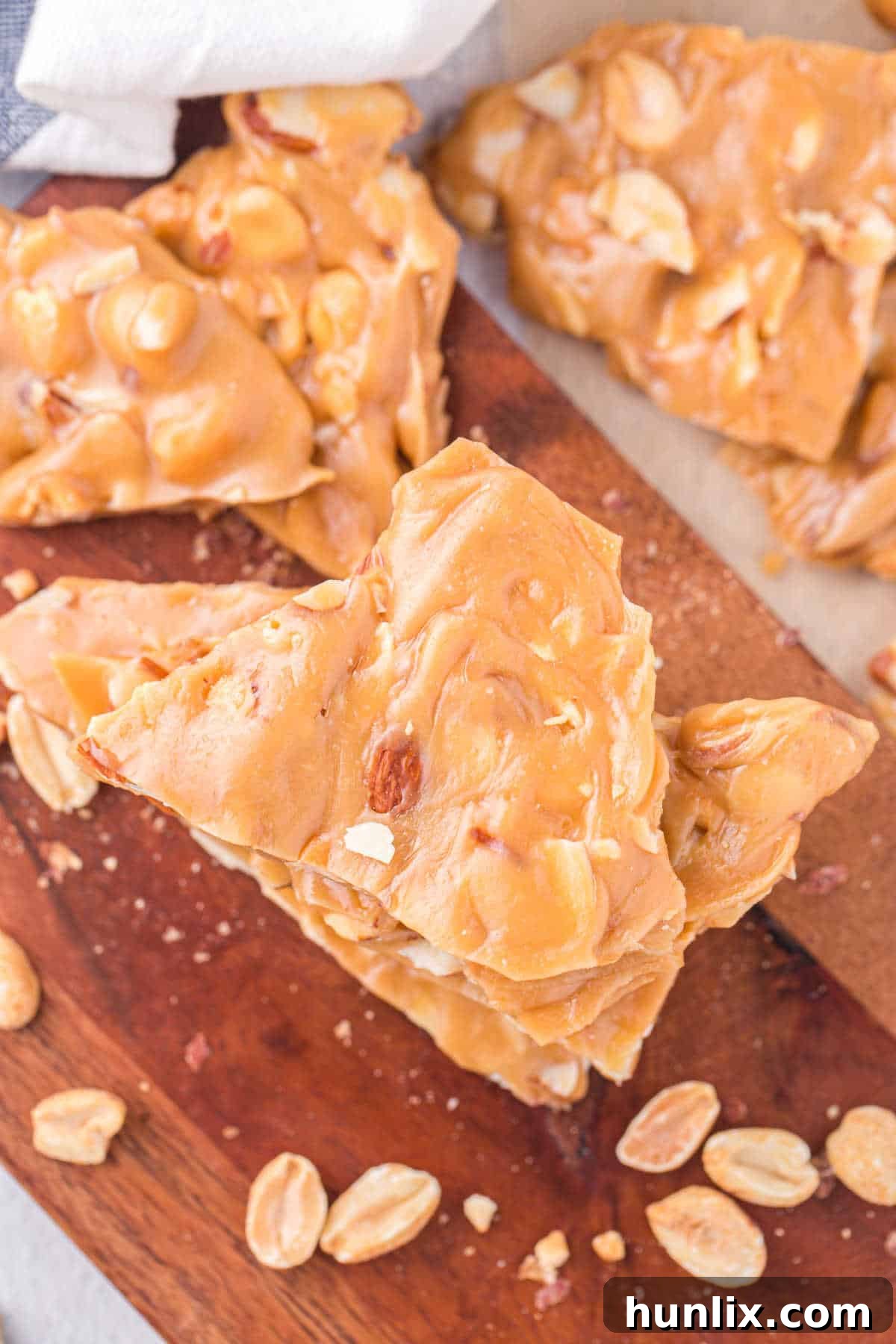 Nutty Caramel Crunch 8 A stack of the recipe.