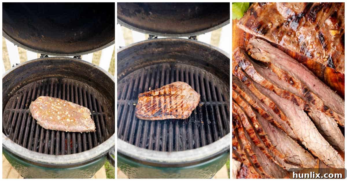 Steps to grilled flank steak.