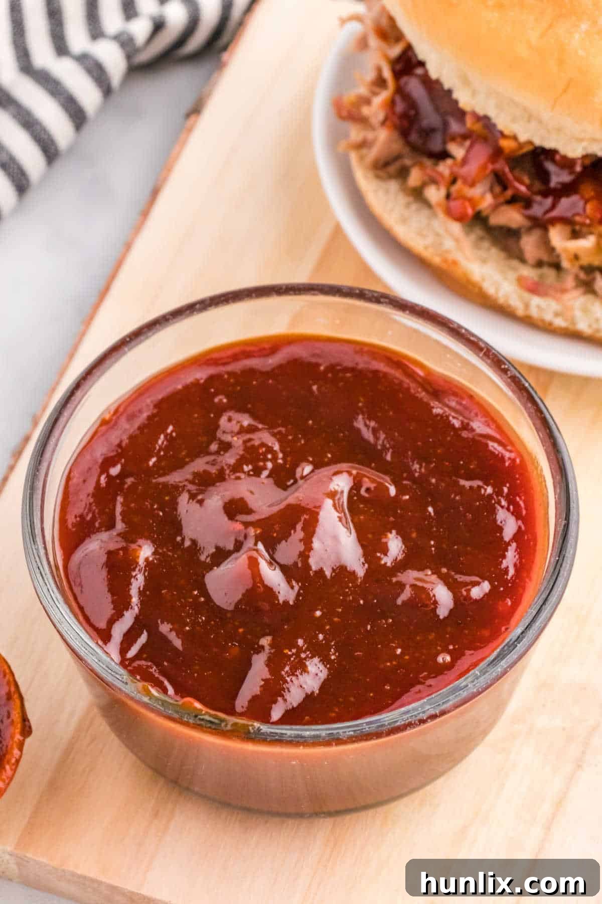 Signature Homemade BBQ Sauce 5 A bowl of homemade bbq sauce.