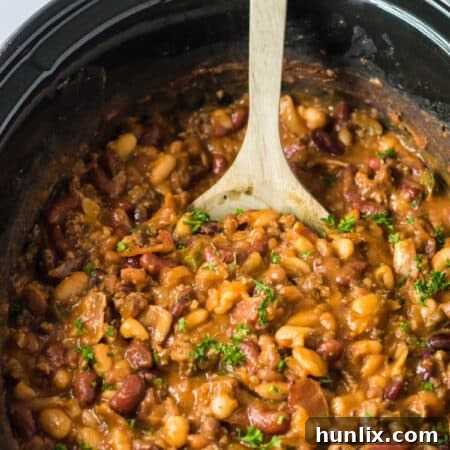 Slow Cooker Cowboy Beans