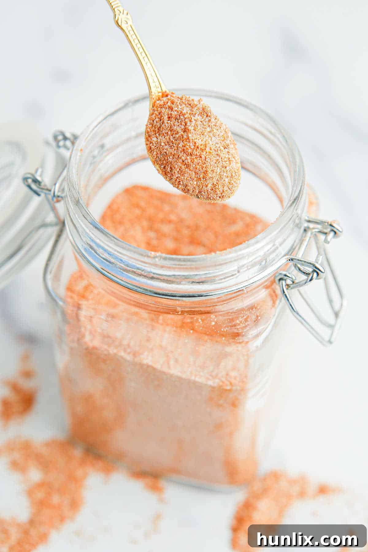 The Perfect Lawrys Inspired Seasoning Blend 7 A spoon full of Copycat Lawry's Seasoned Salt.