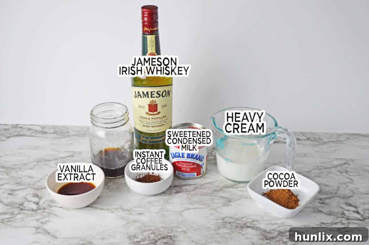 Ingredients on a marble counter.