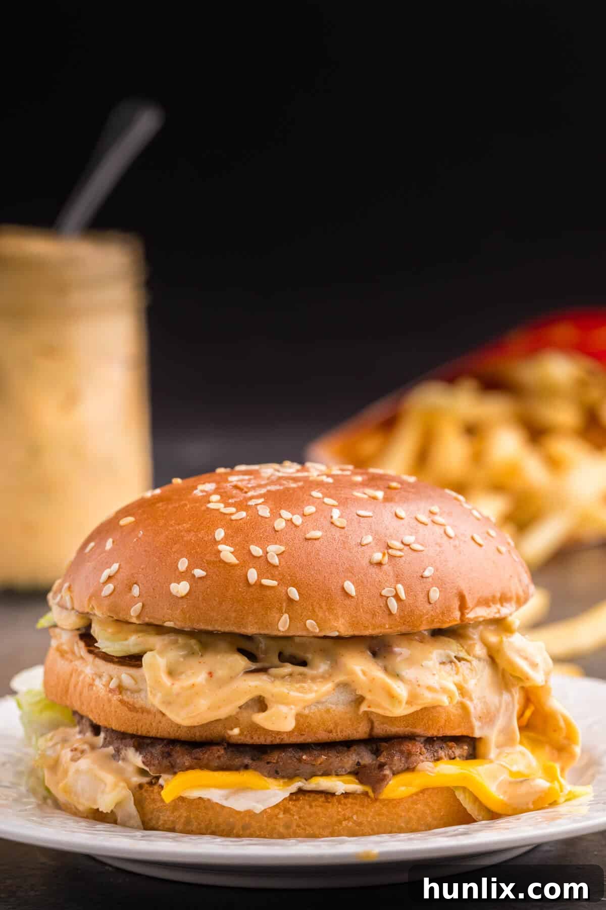 Big mac sauce on a Big Mac.