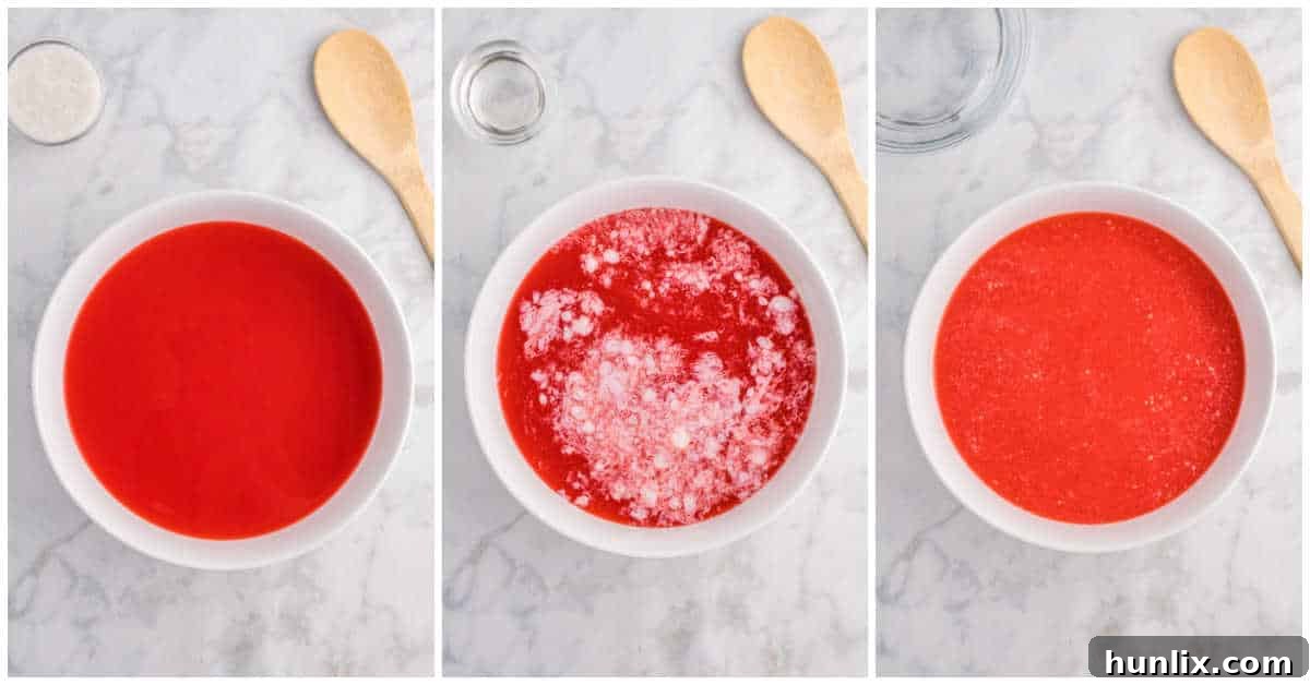 Spooky Brew 5 Collage of mixing the ingredients in a bowl.