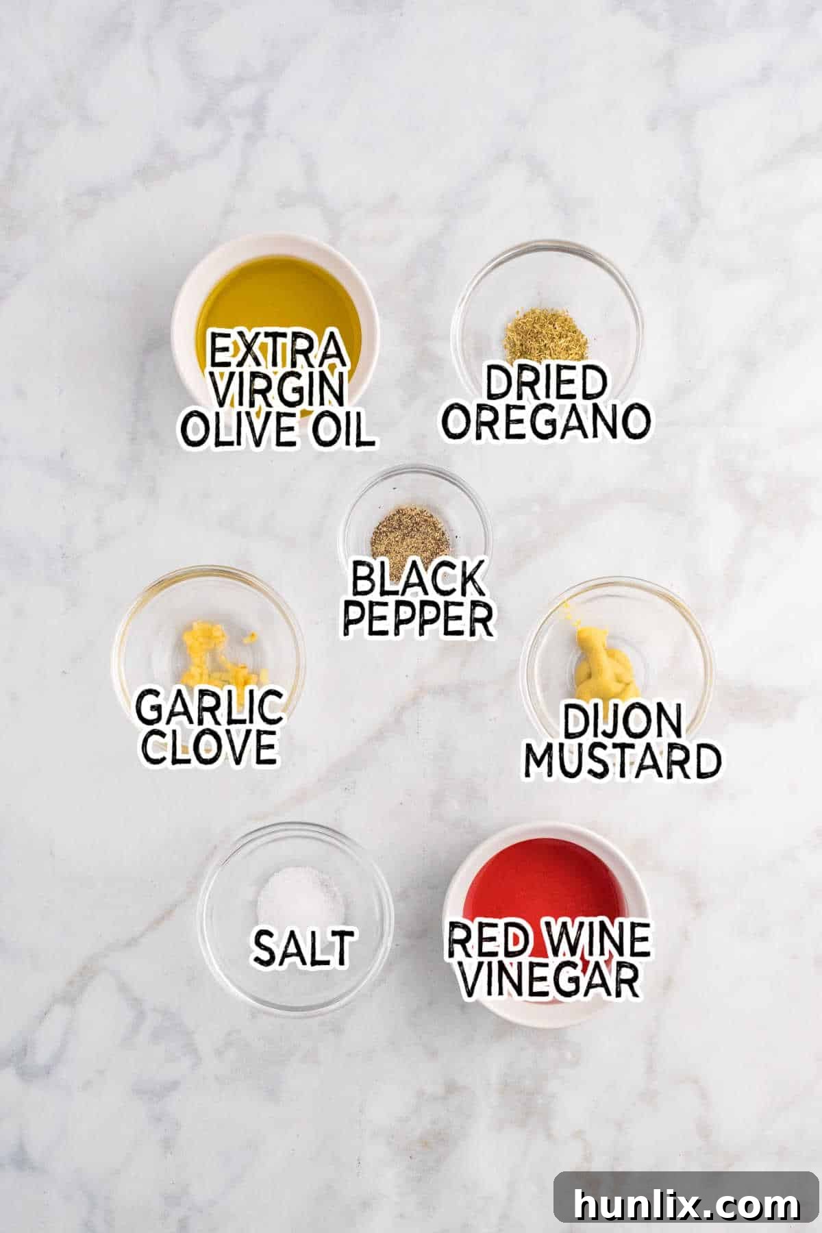 Ingredients specifically for the Italian Sub Salad dressing.