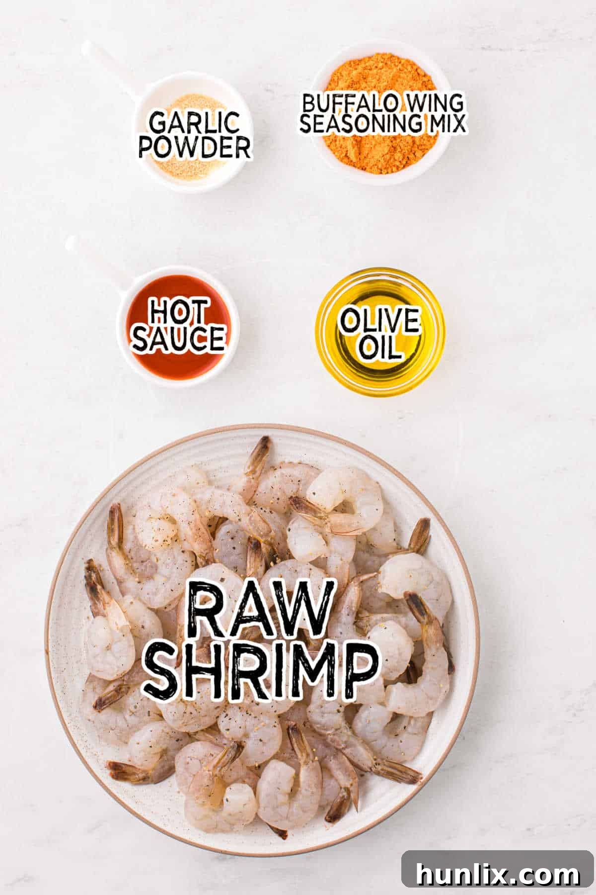 Crimson Glazed Shrimp 3 Ingredients to make buffalo shrimp.