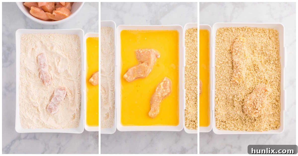 Steps to make hot honey chicken tenders.