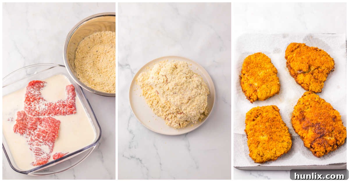 Collage of preparing the steak.