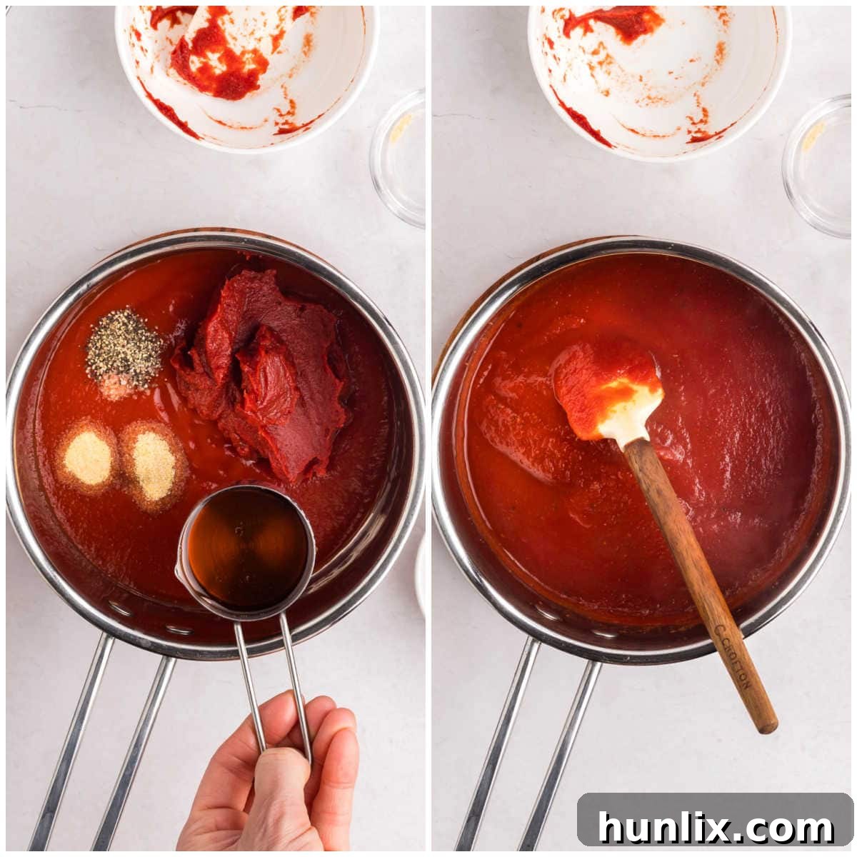 Ingredients in a pot.