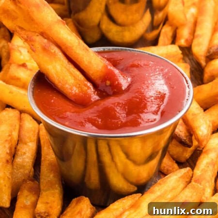 Fries in a container of the recipe.