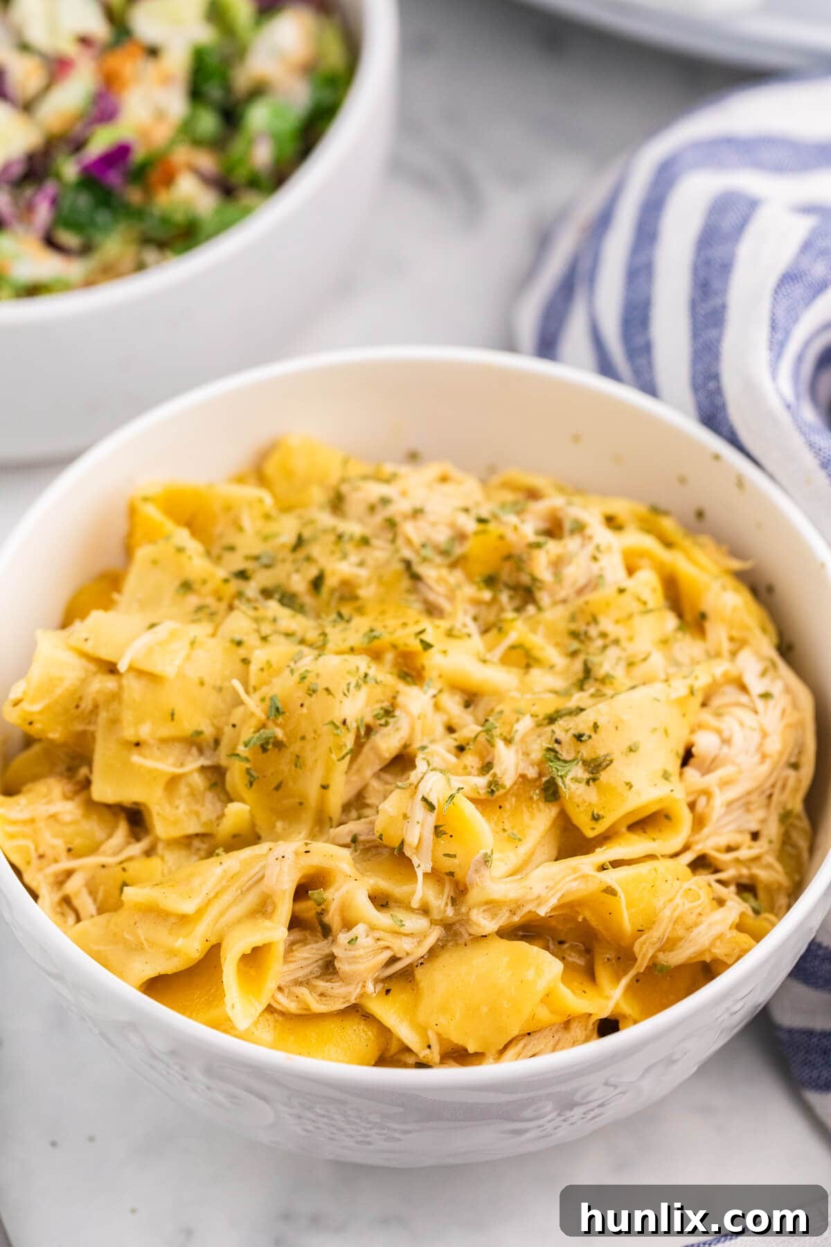 The recipe in a white bowl.