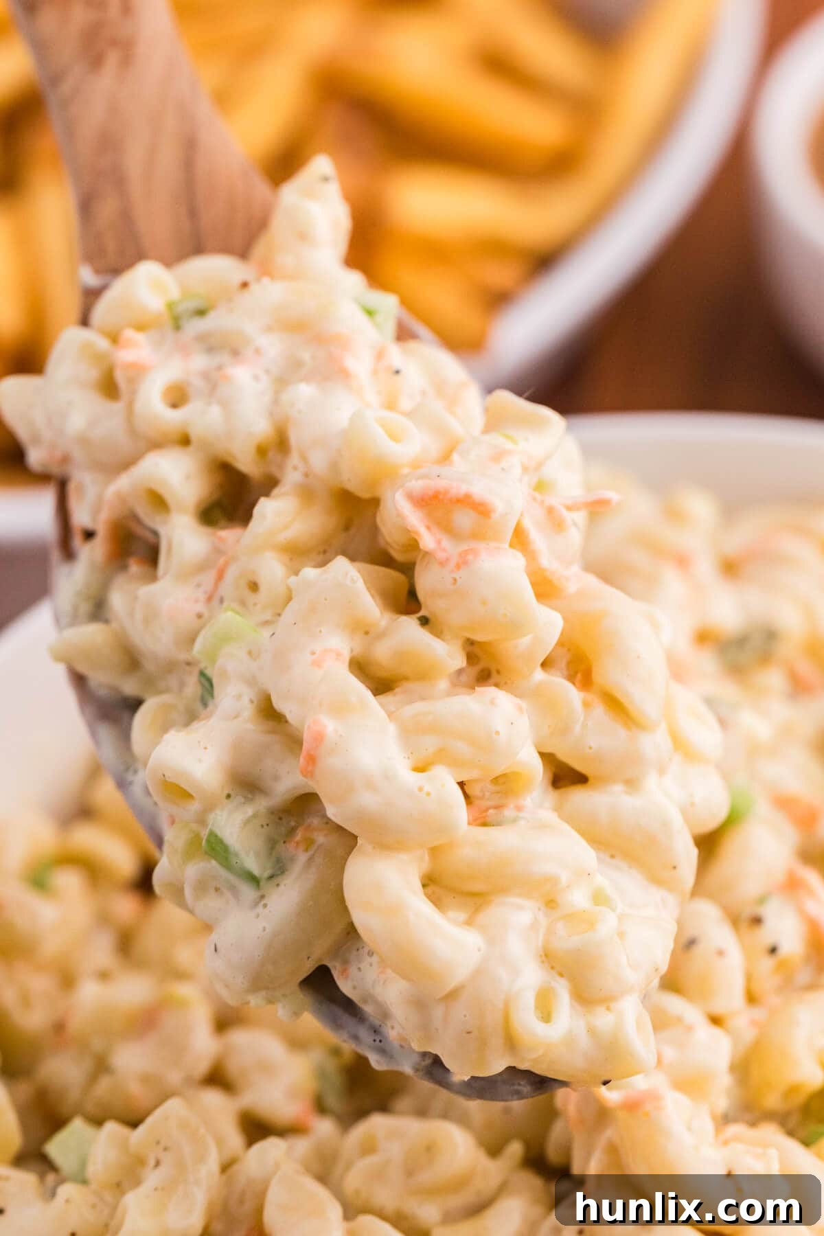 The recipe on a wooden spoon.