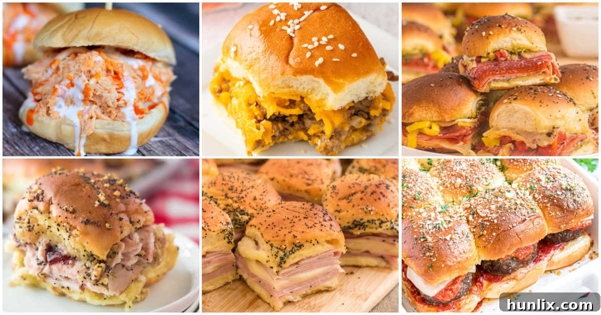 A vibrant collage showcasing a variety of delicious slider recipes, perfect for any gathering or meal.