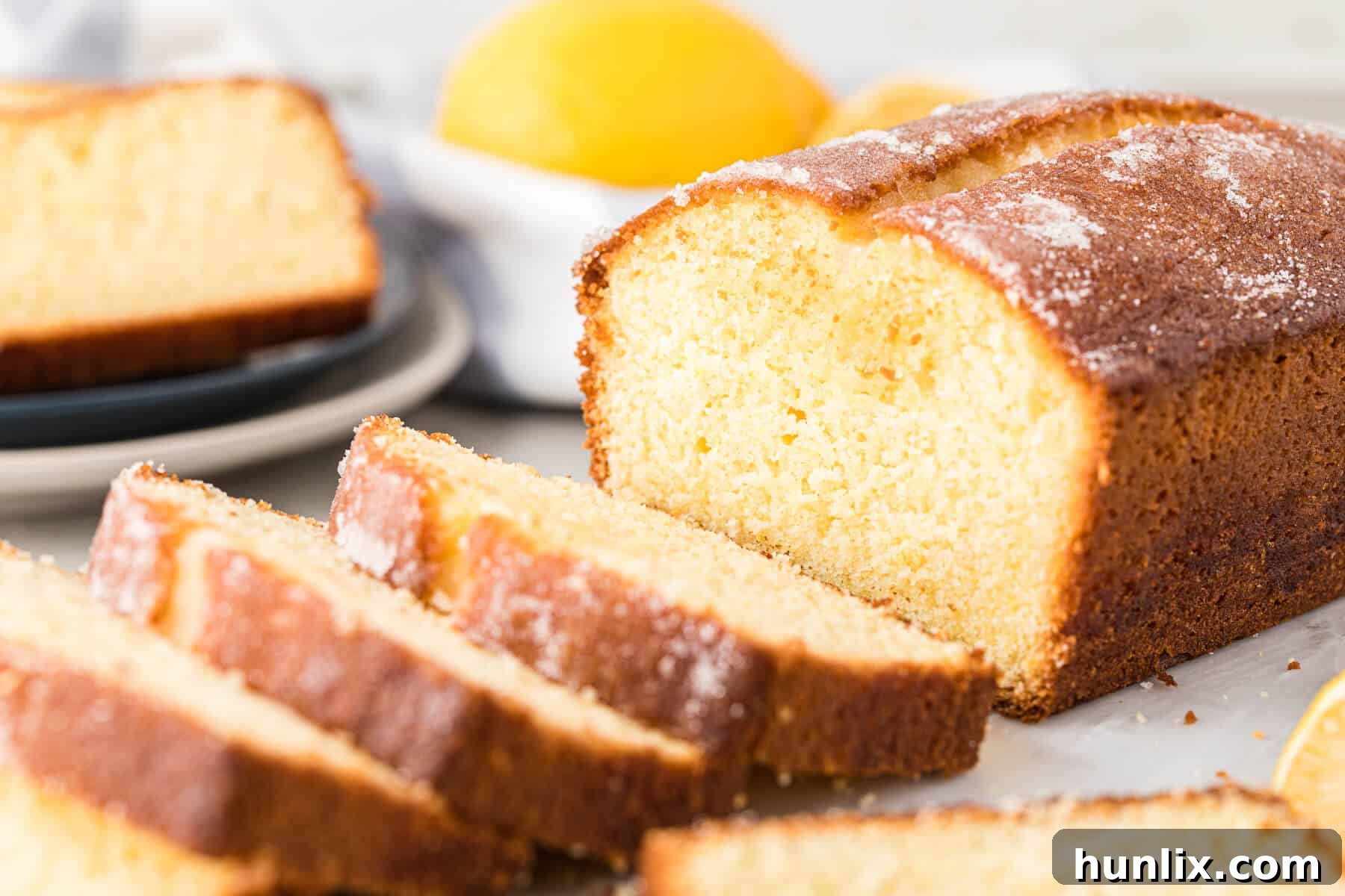 A refreshing Lemon Bread loaf, perfectly baked and ready to brighten your day.