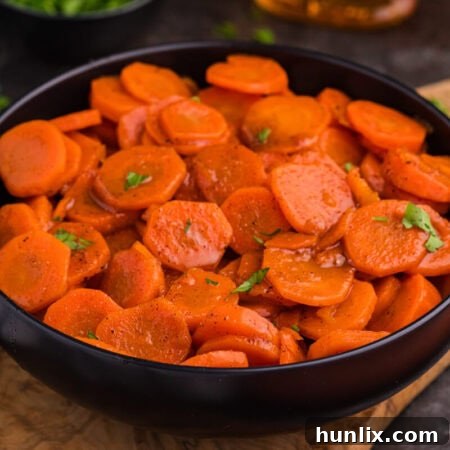 The recipe in a black serving bowl.