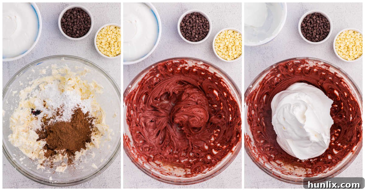 Collage of mixing ingredients on a bowl.