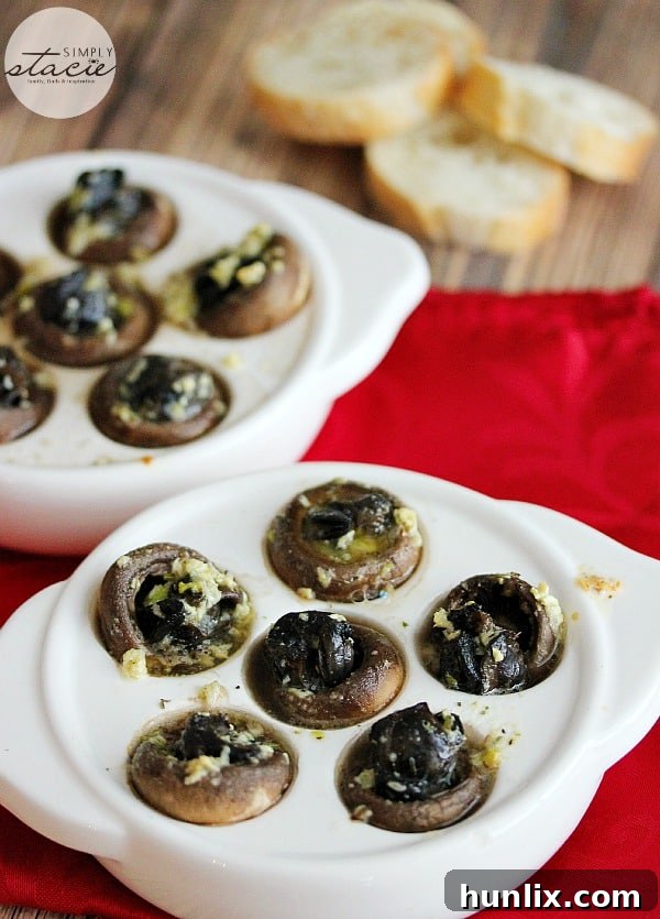 Escargots in Mushroom Caps with Garlic Butter - Perfect gourmet appetizer for any occasion.