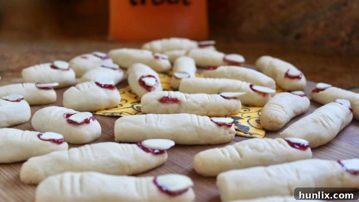 Truly scary and delicious Witches' Digits cookies.