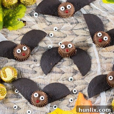 Easy Bat Peanut Butter Cups, fun to make and eat.