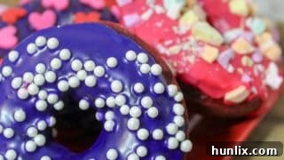 Pretty and delicious Red Velvet Donuts, perfect for Valentine’s Day or any day you desire a special treat.