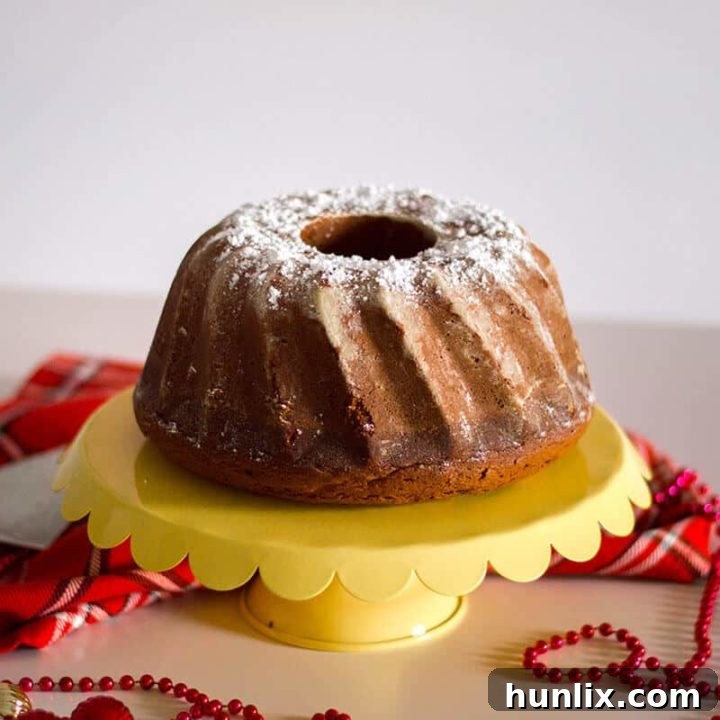 Elegant Gingerbread Bundt Cake for the holidays
