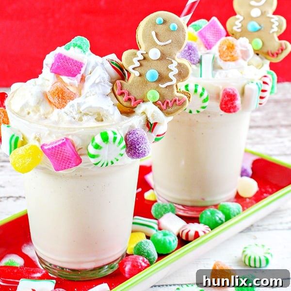 Festive Gingerbread House Milkshake