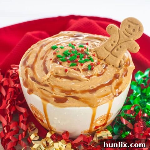 Decadent Caramel Gingerbread Cheesecake Dip