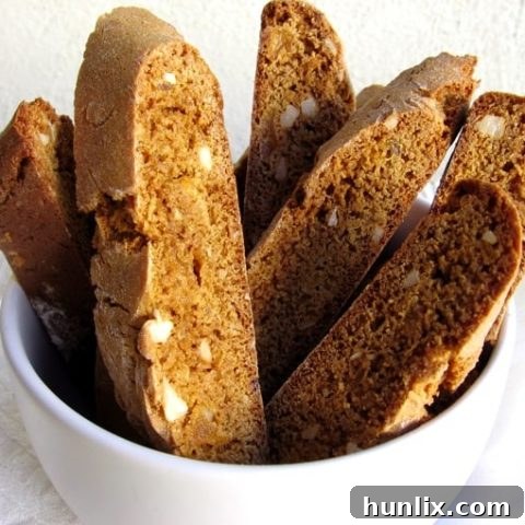 Low-Fat Gingerbread Biscotti, perfect with coffee