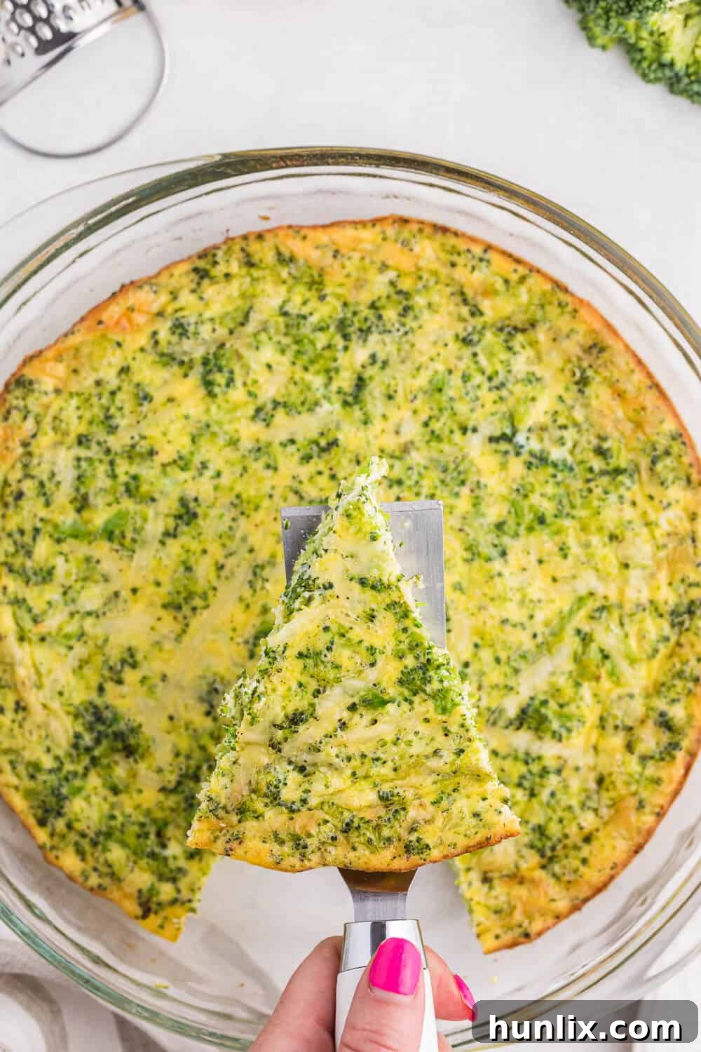 The Sunken Florest 3 A slice of the recipe on a serving spatula.