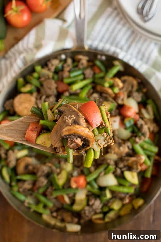One-Pan Garden Beef and Vegetable Skillet 3 Fresh, colorful vegetables ready for a delicious Garden Vegetable Beef Skillet meal.