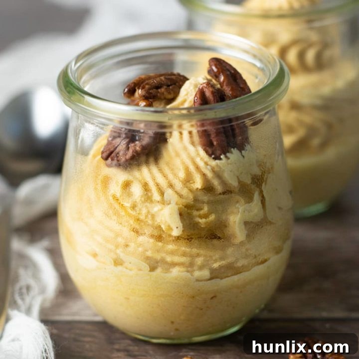 Easy Gluten Free Pumpkin Mousse with Candied Pecans