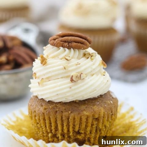 Pumpkin Pecan Pie Cupcake