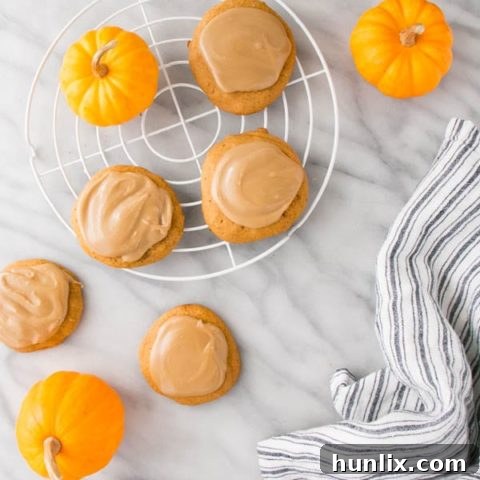 Maple Glazed Pumpkin Spice Cookies