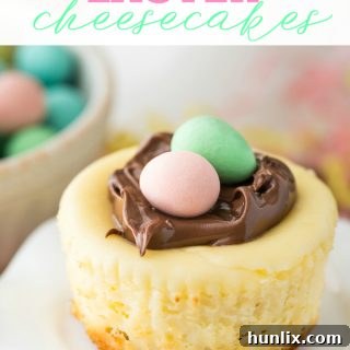 Mini Easter Cheesecakes - An easy Easter dessert to impress your guests!