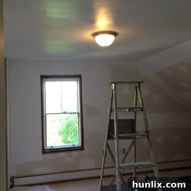 Ceiling Painting in Master Bedroom Renovation