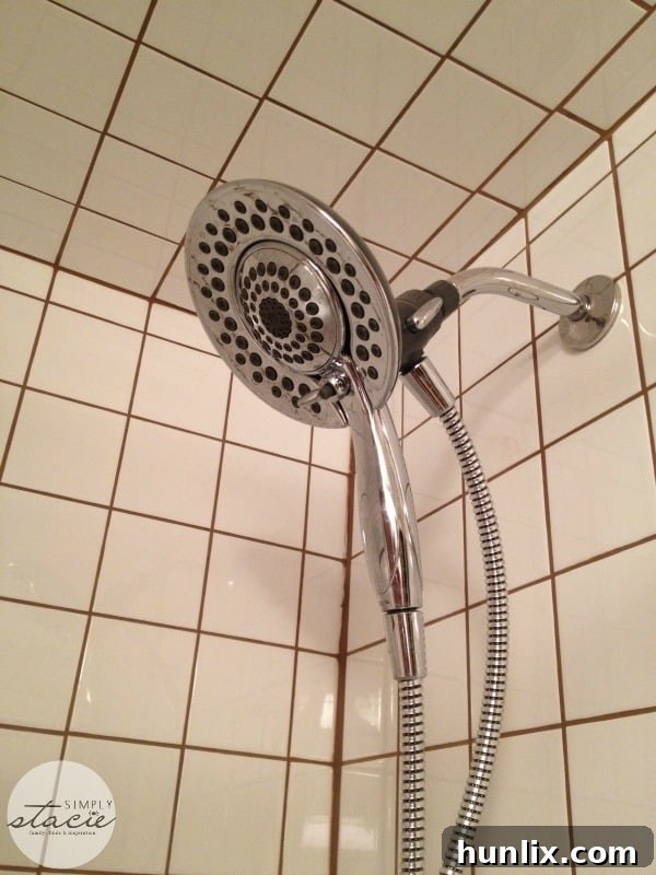 The Upstairs Bathroom Glow-Up 12 Favorite Part of Bathroom Makeover - Invigorating New Showerhead