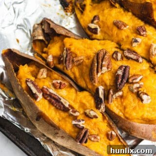 Twice Baked Sweet Potatoes - Creamy and rich made with maple syrup and cream cheese. One of my fave sides!