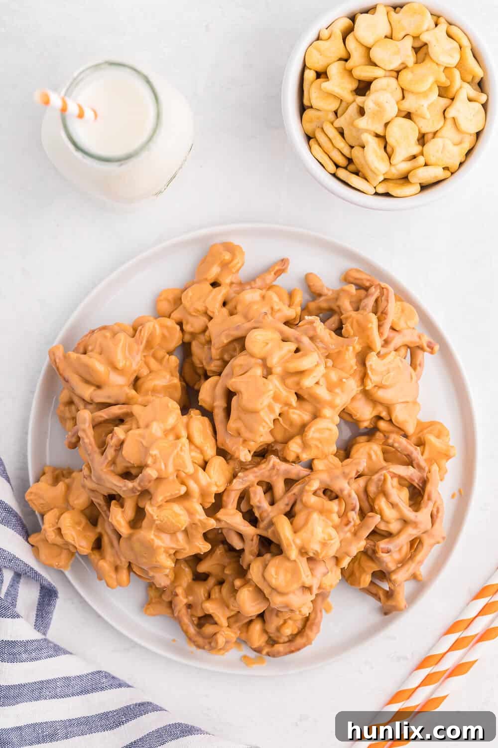 Delicious Goldfish Drops artfully arranged on a plate, showcasing their irresistible sweet and salty combination.