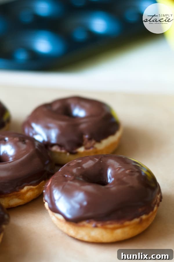 A close-up shot of a single, perfectly baked Cake Donut with a rich Chocolate Glaze, inviting you to take a bite.