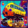 school bus jigsaw block puzzle